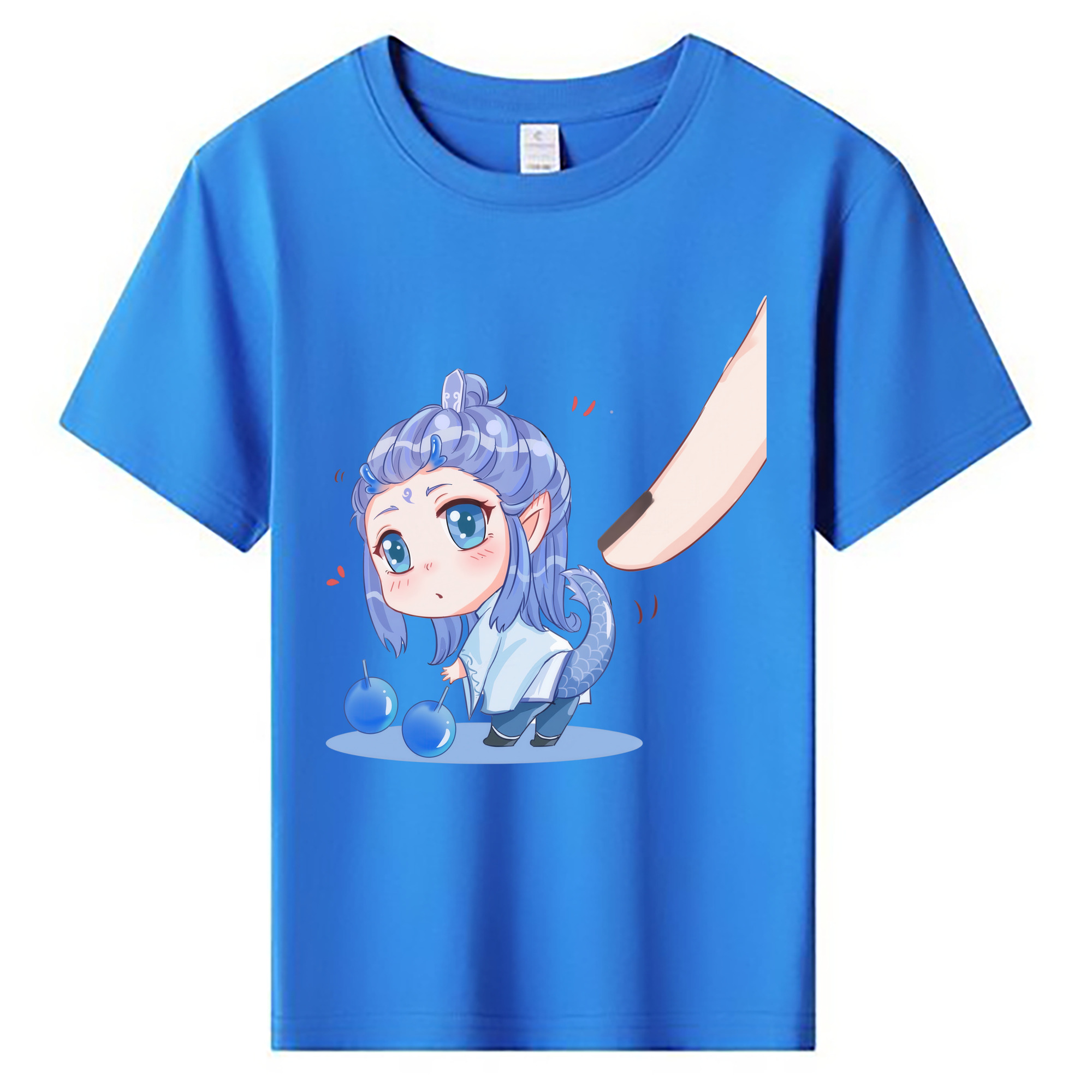 （画像用） Ne Zha 2 ナタ 魔童の大暴れ 綿100％キッズTシャツ（フロントプリント）